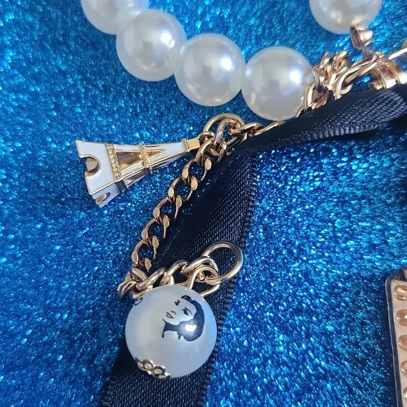 Elegant Pearl Gold Purfume Keychain Accessory NwT - Picture 4 of 5